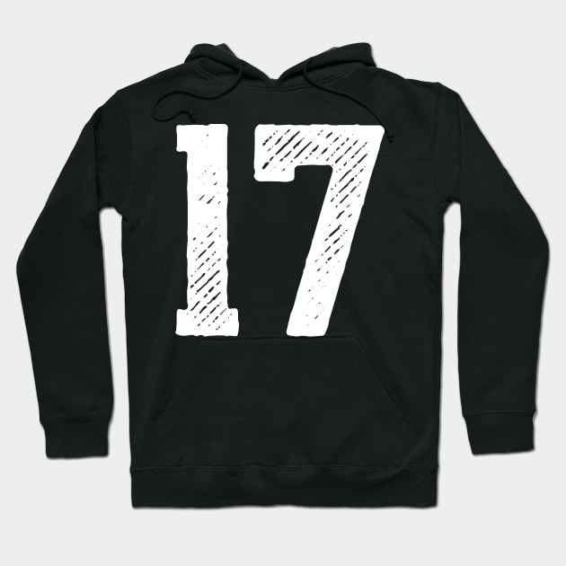 Rough Number 17 Hoodie by colorsplash